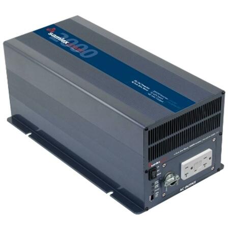 SAMLEX AMERICA Power Inverter, Pure Sine Wave, 4,000 W Peak, 2,000 W Continuous, 2 Outlets SA-2000K-124